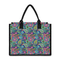 Colorful Paisley Pattern Print Canvas Tote Bag
