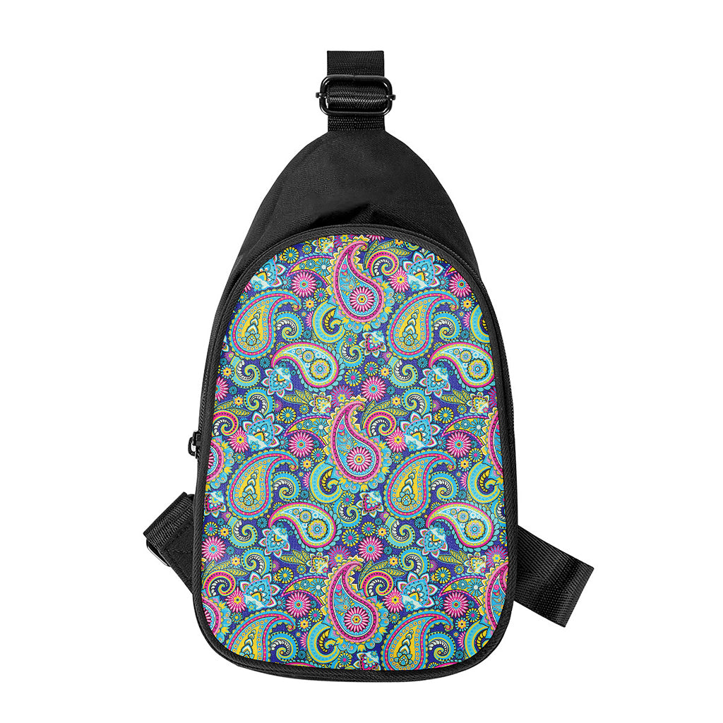 Colorful Paisley Pattern Print Chest Bag