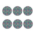 Colorful Paisley Pattern Print Coaster Set