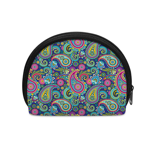 Colorful Paisley Pattern Print Coin Purse
