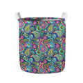 Colorful Paisley Pattern Print Collapsible Laundry Basket