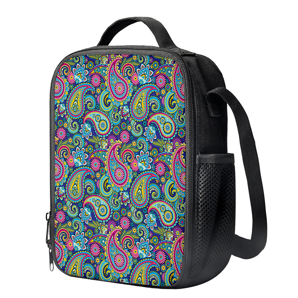 Colorful Paisley Pattern Print Crossbody Lunch Bag