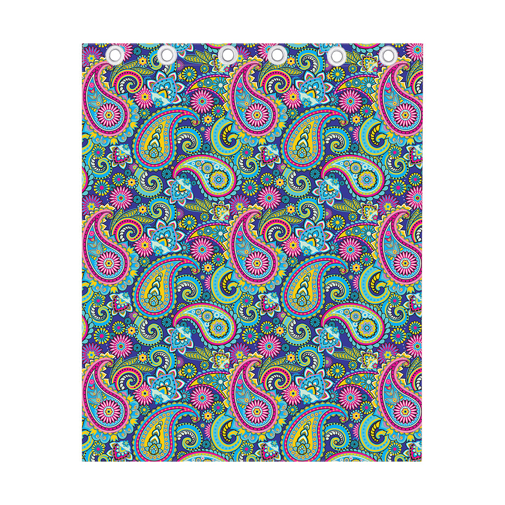 Colorful Paisley Pattern Print Curtain