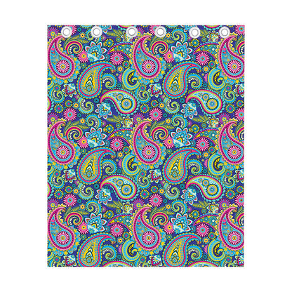 Colorful Paisley Pattern Print Curtain
