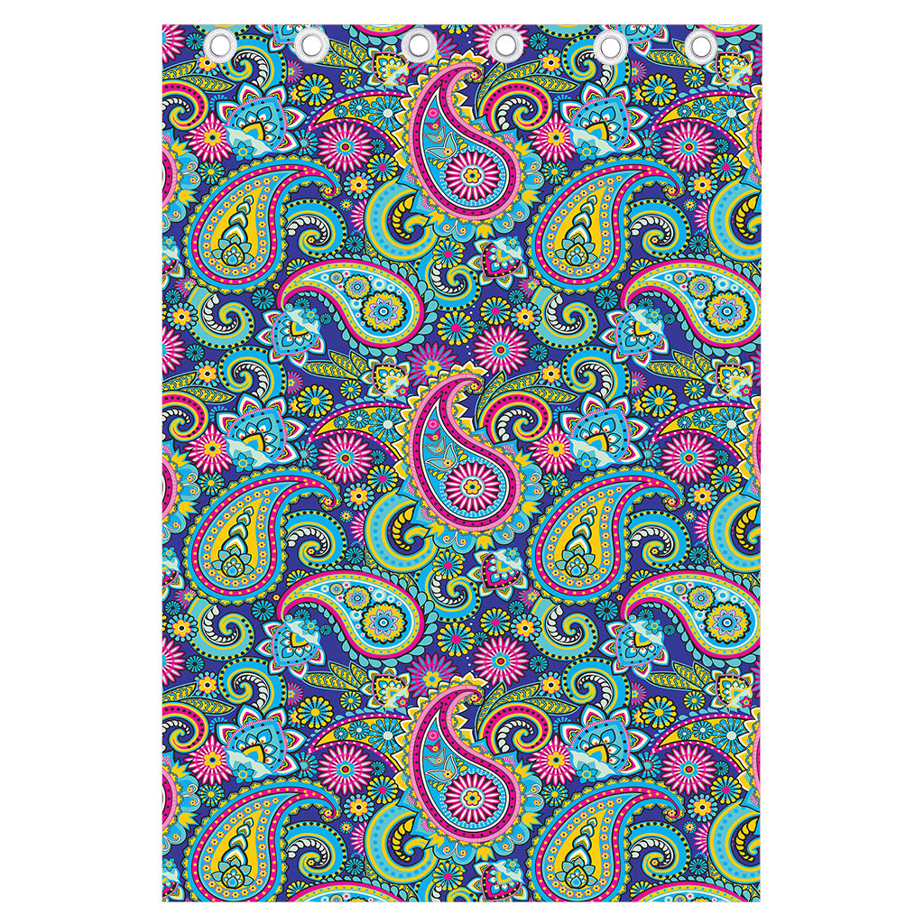 Colorful Paisley Pattern Print Curtain