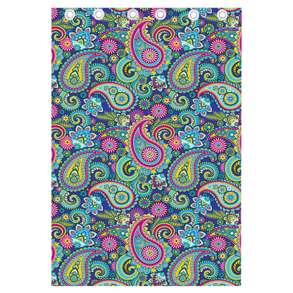 Colorful Paisley Pattern Print Curtain