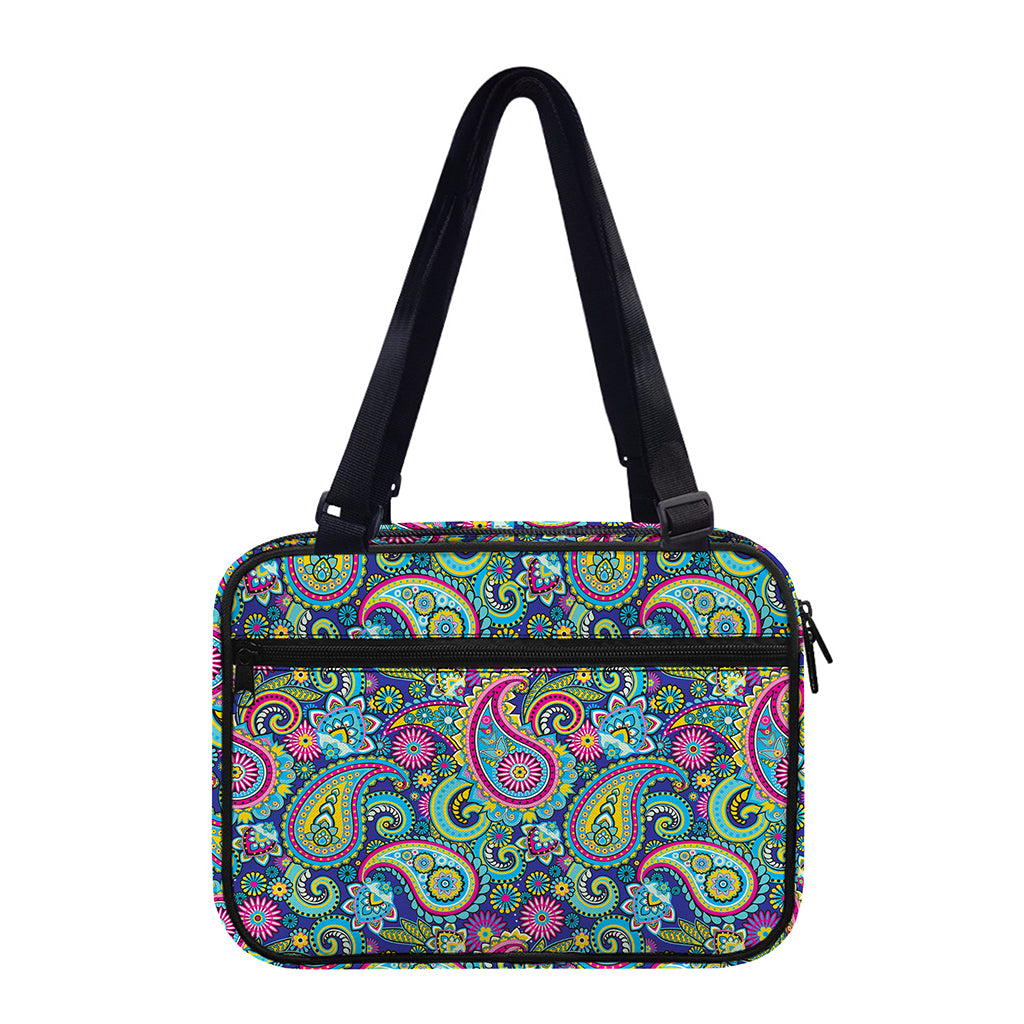 Colorful Paisley Pattern Print Double Strap Bible Bag