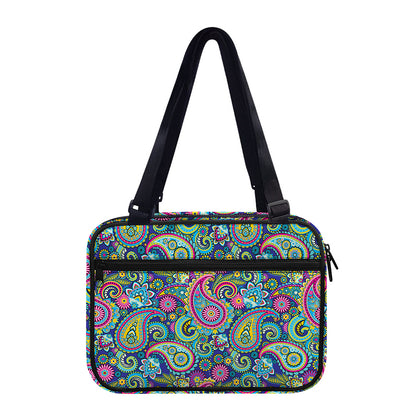 Colorful Paisley Pattern Print Double Strap Bible Bag