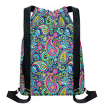 Colorful Paisley Pattern Print Drawstring Backpack