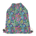 Colorful Paisley Pattern Print Drawstring Bag