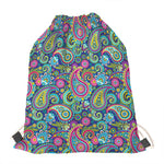 Colorful Paisley Pattern Print Drawstring Bag