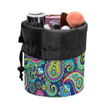 Colorful Paisley Pattern Print Drawstring Makeup Bag