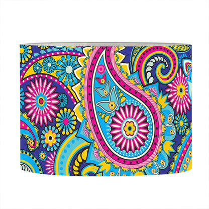 Colorful Paisley Pattern Print Drum Lamp Shade