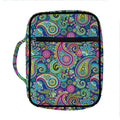 Colorful Paisley Pattern Print Front Pocket Bible Bag