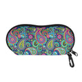Colorful Paisley Pattern Print Glasses Case