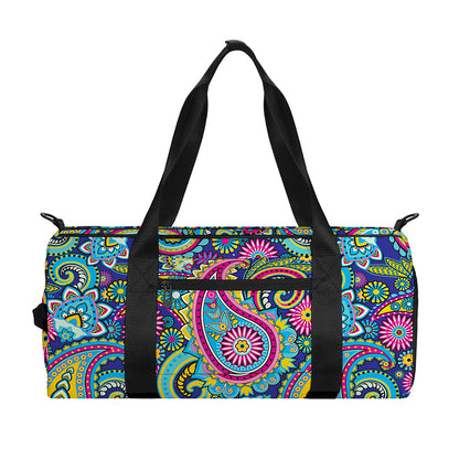 Colorful Paisley Pattern Print Gym Bag
