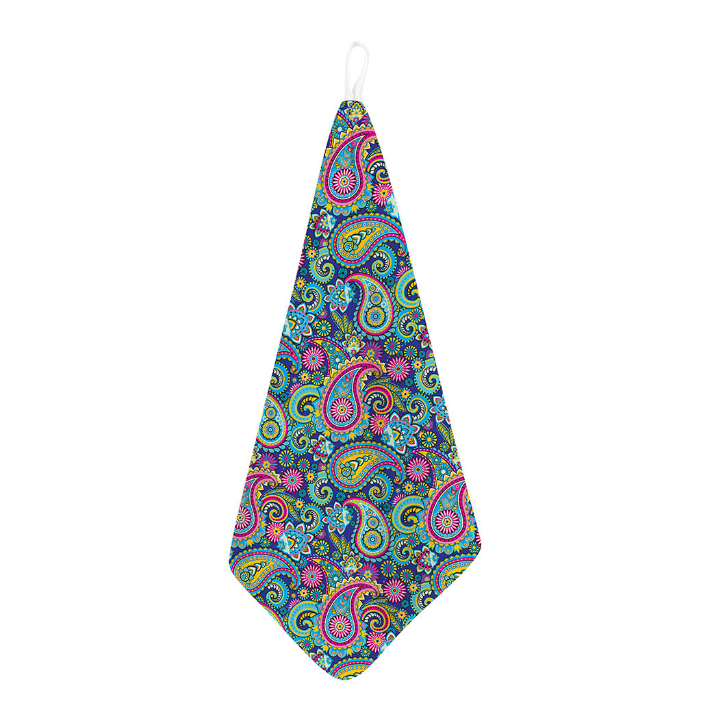 Colorful Paisley Pattern Print Hand Towel