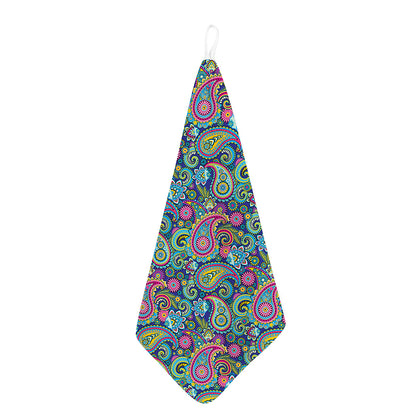Colorful Paisley Pattern Print Hand Towel