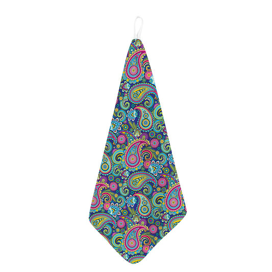 Colorful Paisley Pattern Print Hand Towel