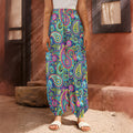 Colorful Paisley Pattern Print Harem Pants