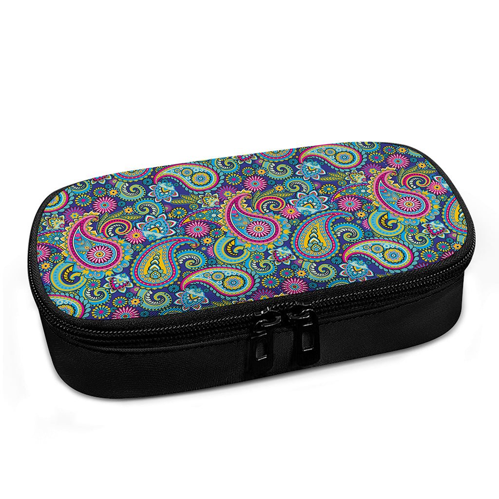 Colorful Paisley Pattern Print Insulin Cooler Travel Case