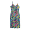 Colorful Paisley Pattern Print Jersey Midi Cami Dress