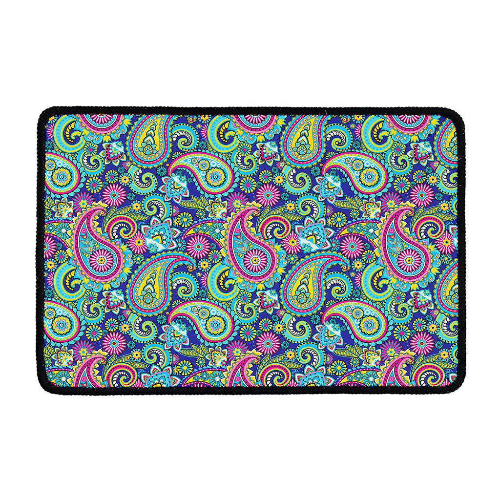 Colorful Paisley Pattern Print Kitchen Mat