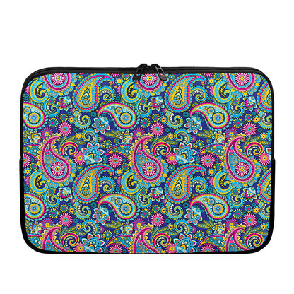 Colorful Paisley Pattern Print Laptop Sleeve