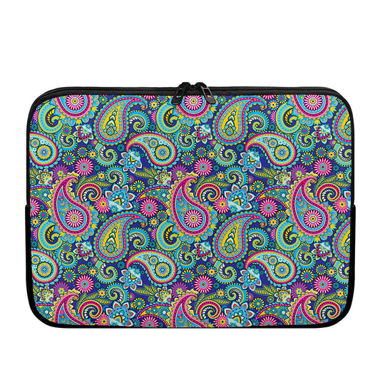 Colorful Paisley Pattern Print Laptop Sleeve