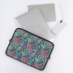 Colorful Paisley Pattern Print Laptop Sleeve