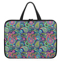 Colorful Paisley Pattern Print Laptop Sleeve With Handle