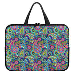 Colorful Paisley Pattern Print Laptop Sleeve With Handle