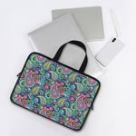 Colorful Paisley Pattern Print Laptop Sleeve With Handle