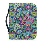 Colorful Paisley Pattern Print Leather Bible Cover