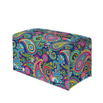Colorful Paisley Pattern Print Leather Tissue Box Cover