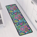 Colorful Paisley Pattern Print Long Kitchen Mat