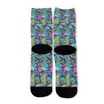 Colorful Paisley Pattern Print Long Socks