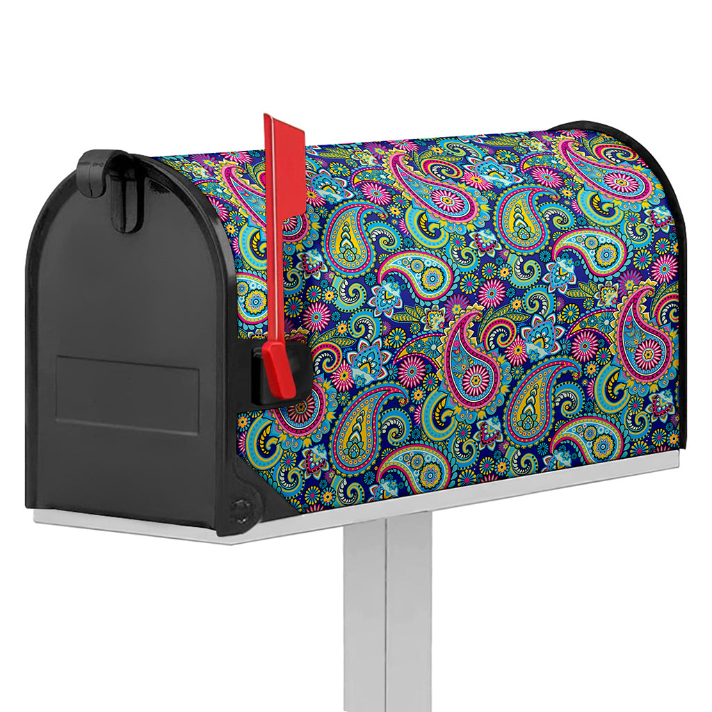 Colorful Paisley Pattern Print Mailbox Cover