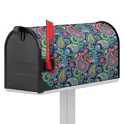 Colorful Paisley Pattern Print Mailbox Cover