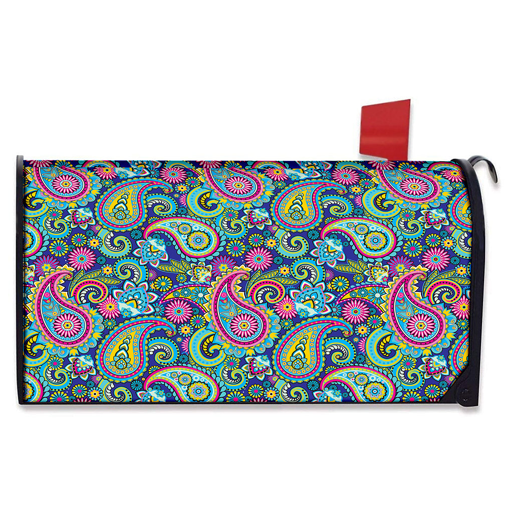 Colorful Paisley Pattern Print Mailbox Cover