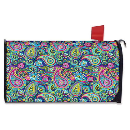 Colorful Paisley Pattern Print Mailbox Cover