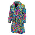 Colorful Paisley Pattern Print Men's Bathrobe