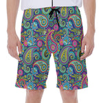Colorful Paisley Pattern Print Men's Beach Shorts
