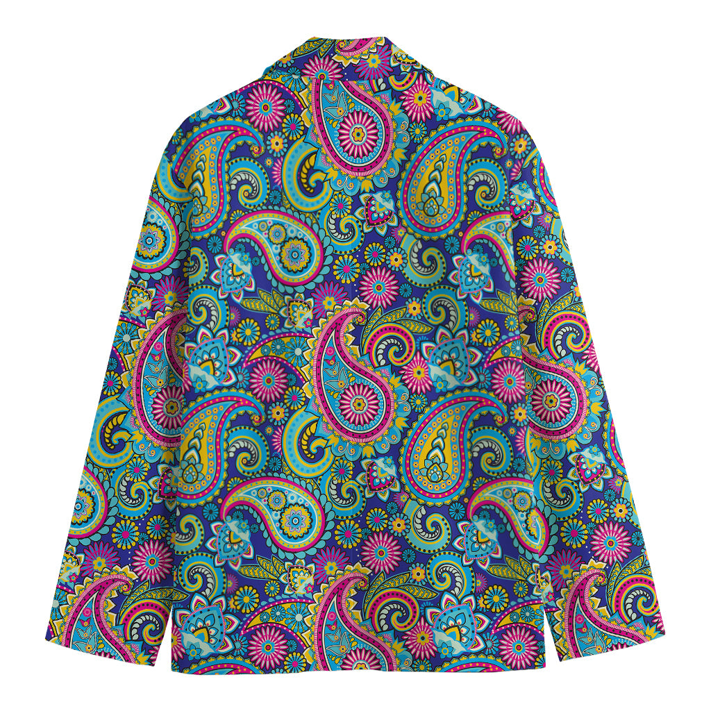 Colorful Paisley Pattern Print Men's Blazer