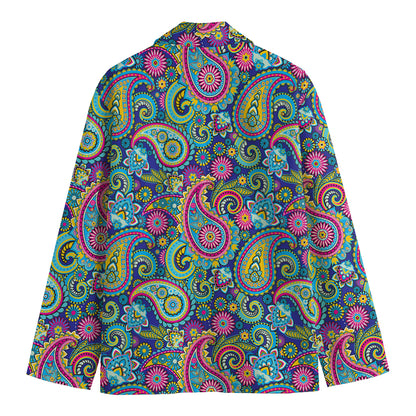 Colorful Paisley Pattern Print Men's Blazer