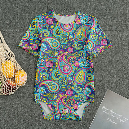 Colorful Paisley Pattern Print Men's Bodysuit