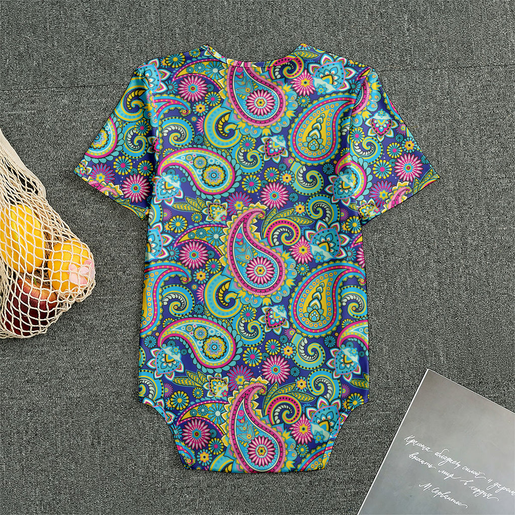 Colorful Paisley Pattern Print Men's Bodysuit