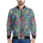Colorful Paisley Pattern Print Men's Bomber Jacket