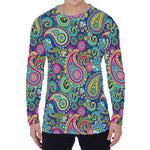 Colorful Paisley Pattern Print Men's Long Sleeve T-Shirt