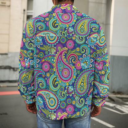 Colorful Paisley Pattern Print Men's Shirt Jacket